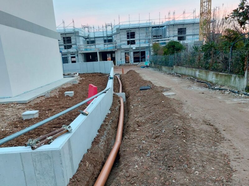 Opere di urbanizzazione per una nuova lottizzazione residenziale